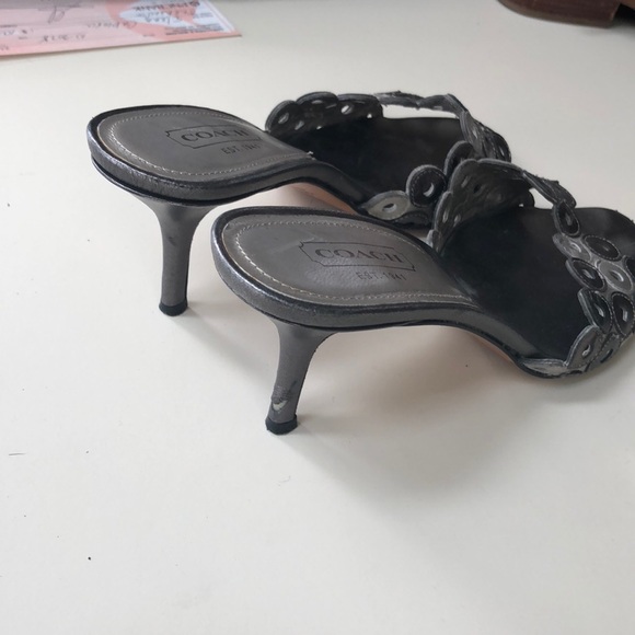 Coach kitten stiletto sandal some damage to heel - Picture 2 of 3